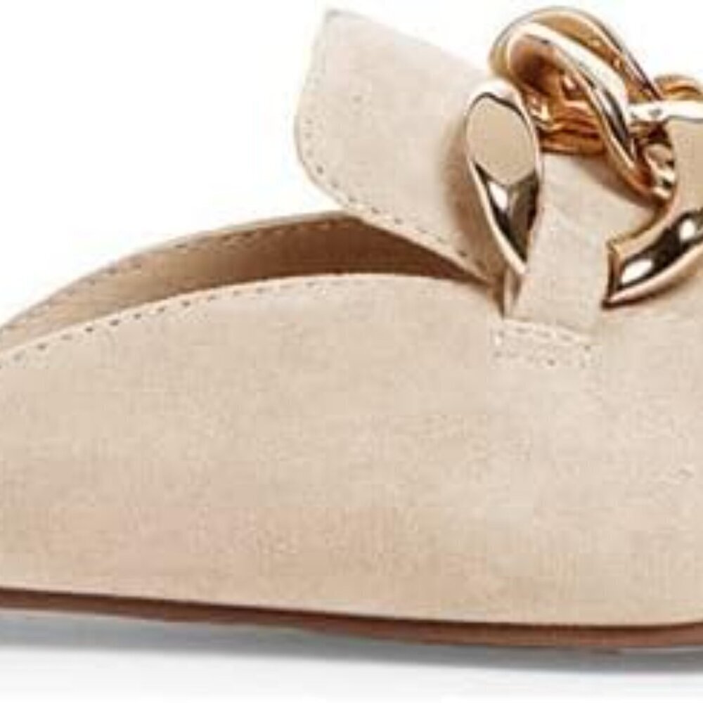 Womens Faux Leather Suede Mules Flats Size 8.5 Pointed Toe Slip On - Picture 2 of 7
